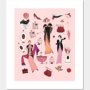 Vintage Fashion Style Classy Illustration Posters and Art